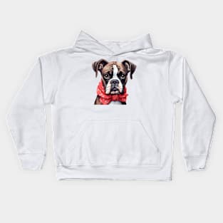 Fancy Boxer Dog Kids Hoodie